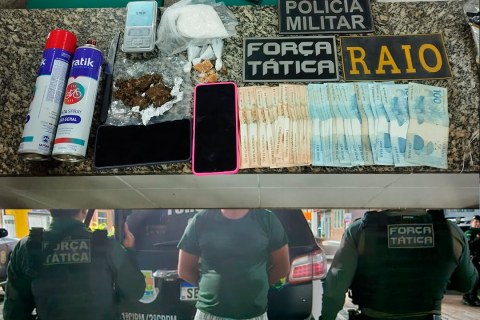 HOMEM É PRESO COM SPRAY E DROGAS EM TIANGUÁ APÓS DENÚNCIA DE PICHAÇÕES LIGADAS A FACÇÃO