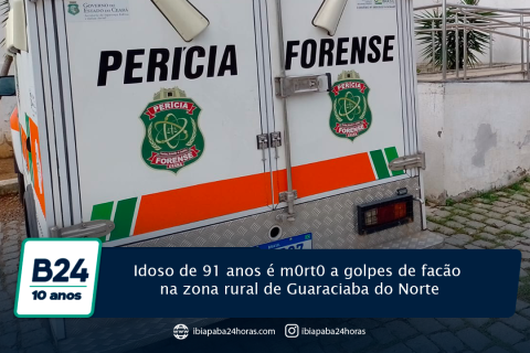 IDOSO DE 91 ANOS É M0RT0 A GOLPES DE FACÃO NA ZONA RURAL DE GUARACIABA DO NORTE
